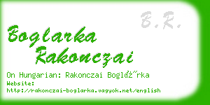 boglarka rakonczai business card